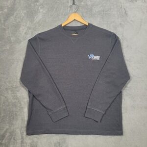 Detroit Lions Mens XL Gray Thermal Long Sleeve Shirt NFL Football Dunbrooke